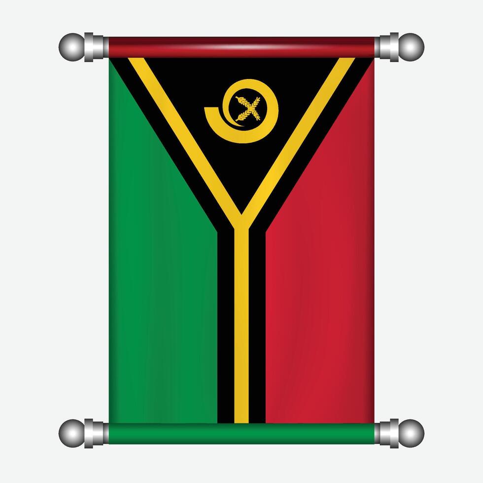 The flag of the republic of vanuatu vector