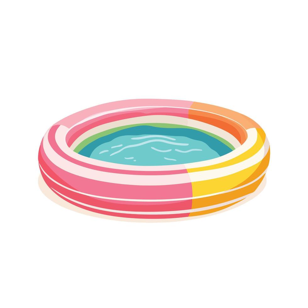 Playful Inflatable Pool for Summer Adventures vector