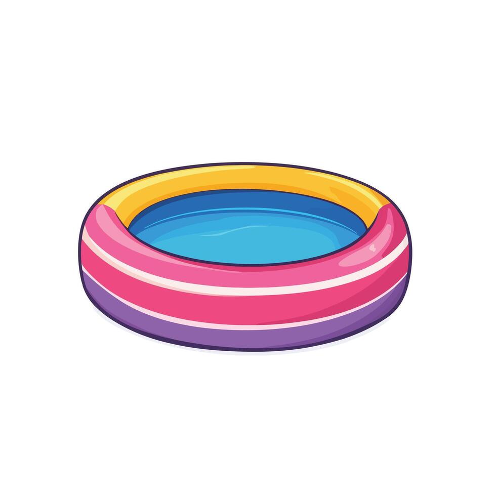 Fun Inflatable Swimming Pool for Summer Days vector