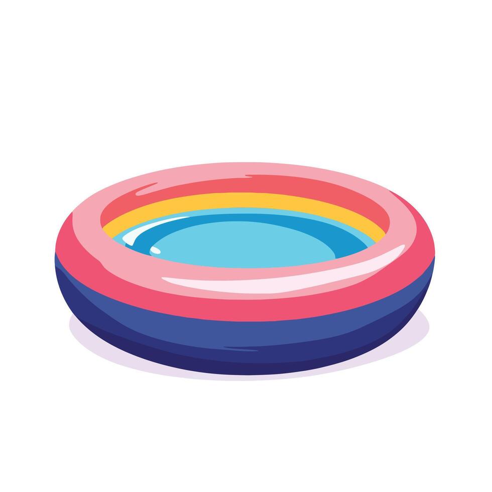 Colorful Inflatable Pool for Backyard Fun vector