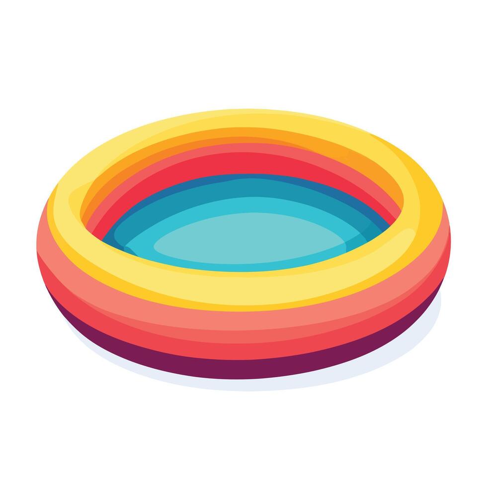 Portable Inflatable Pool for Outdoor Activities vector