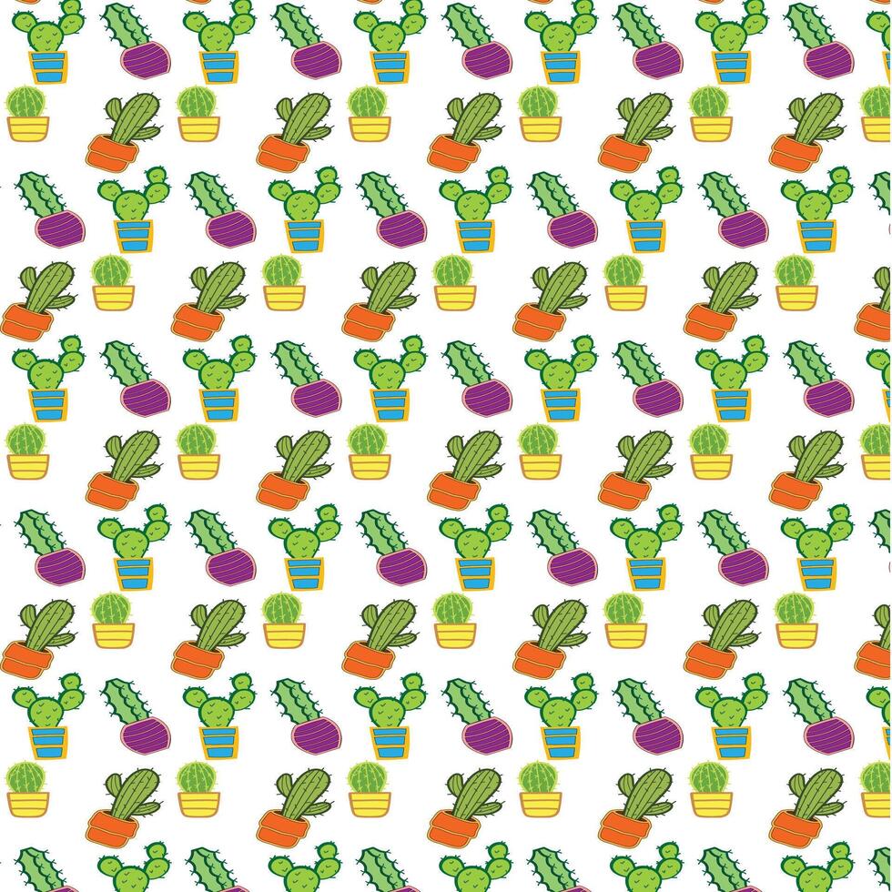 print of cactus vector