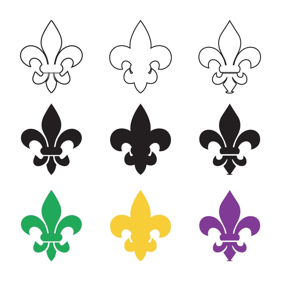 Mardi gras symbols vector