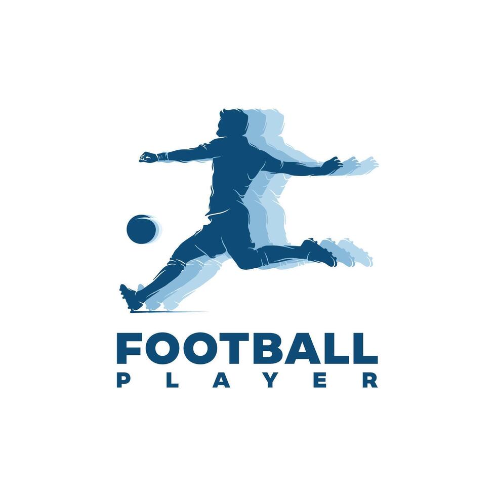 Football Player Running With Ball Illustration vector