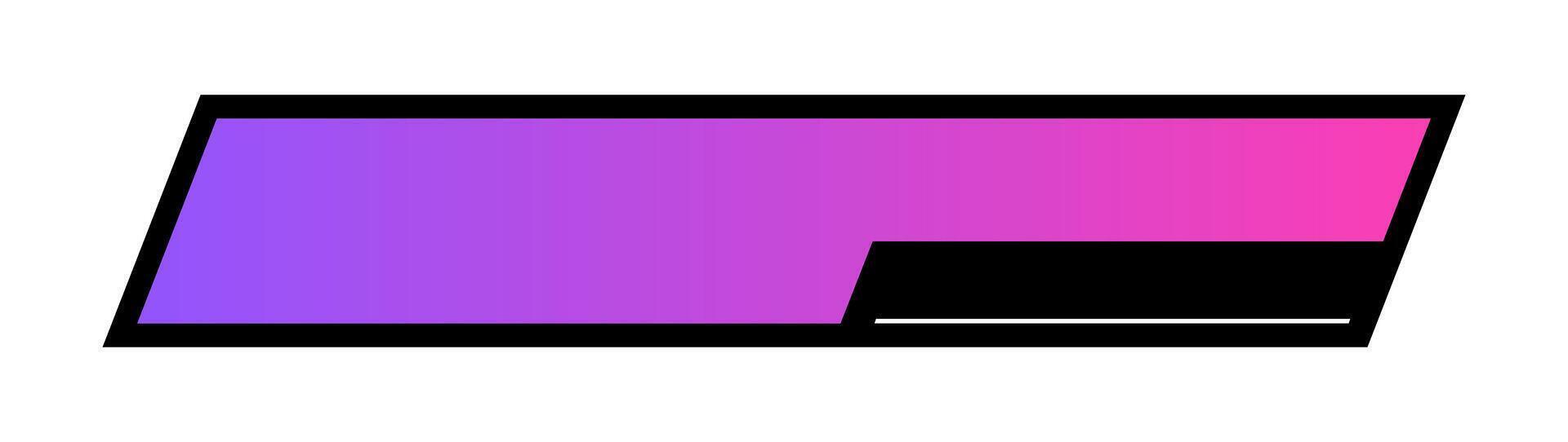Futuristic element illustration. Colorful lower third overlay. vector