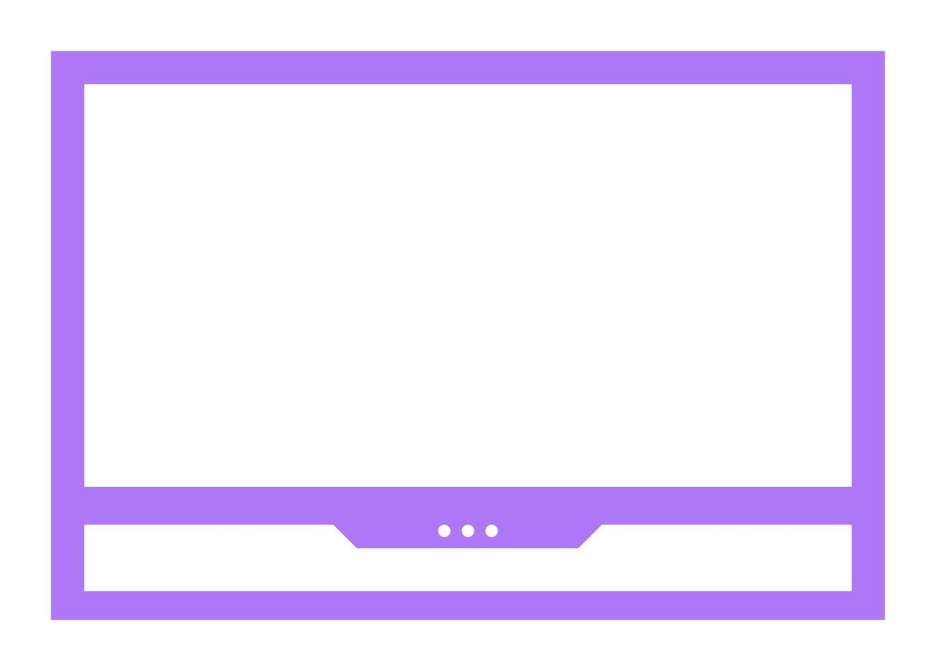 Landscape frame for media player interface. Online stream futuristic technology style. vector