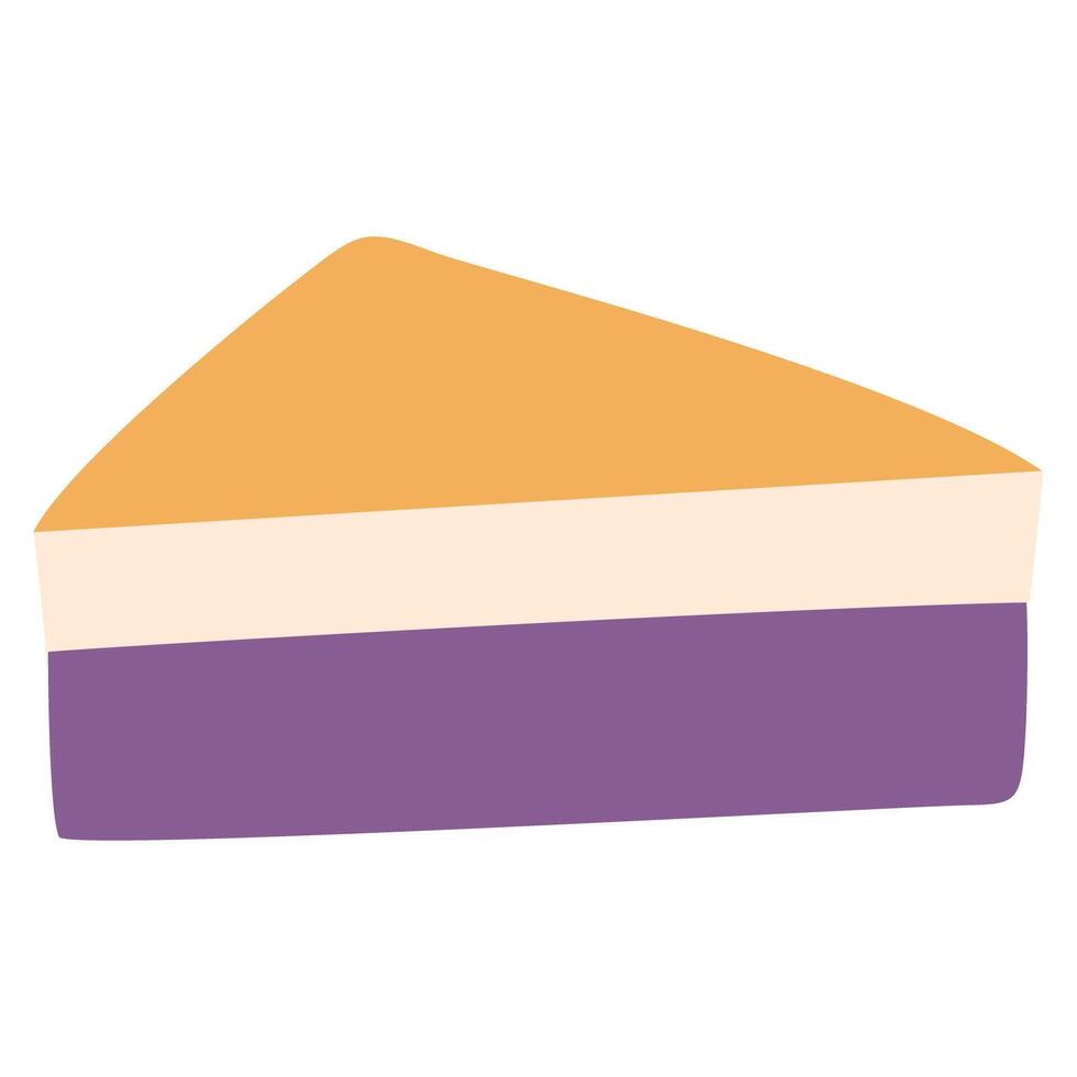 Ube Custard Leche Flan Cake vector