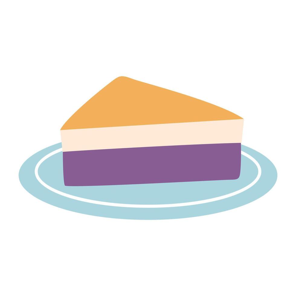 Ube Leche Flan Cake filipino vector