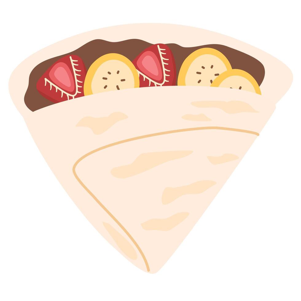 Pancakes Sweet Dessert French Cuisine vector