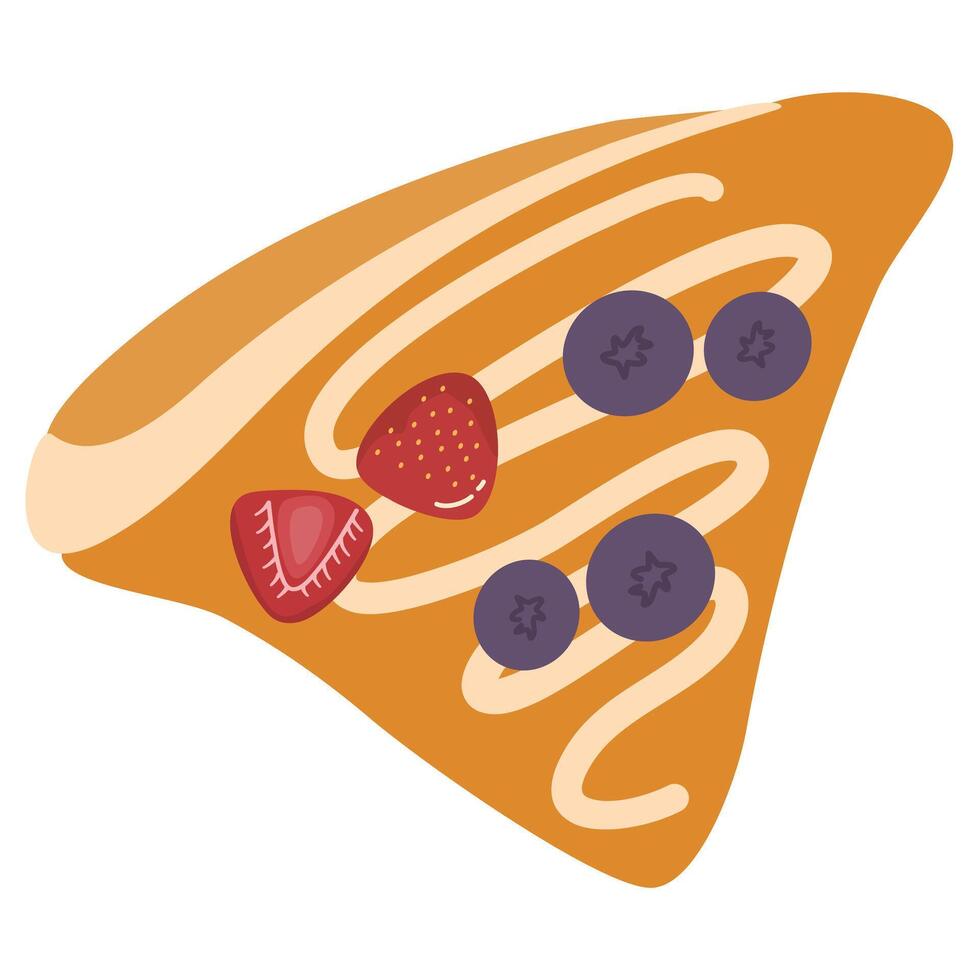 South African Pancake crepe illustration vector
