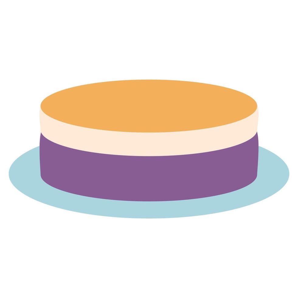 filipino Ube Leche Flan Cake vector