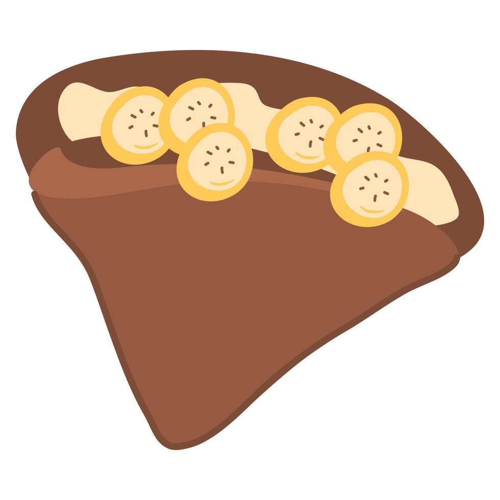 Crepes with Chocolate Cream illustration vector