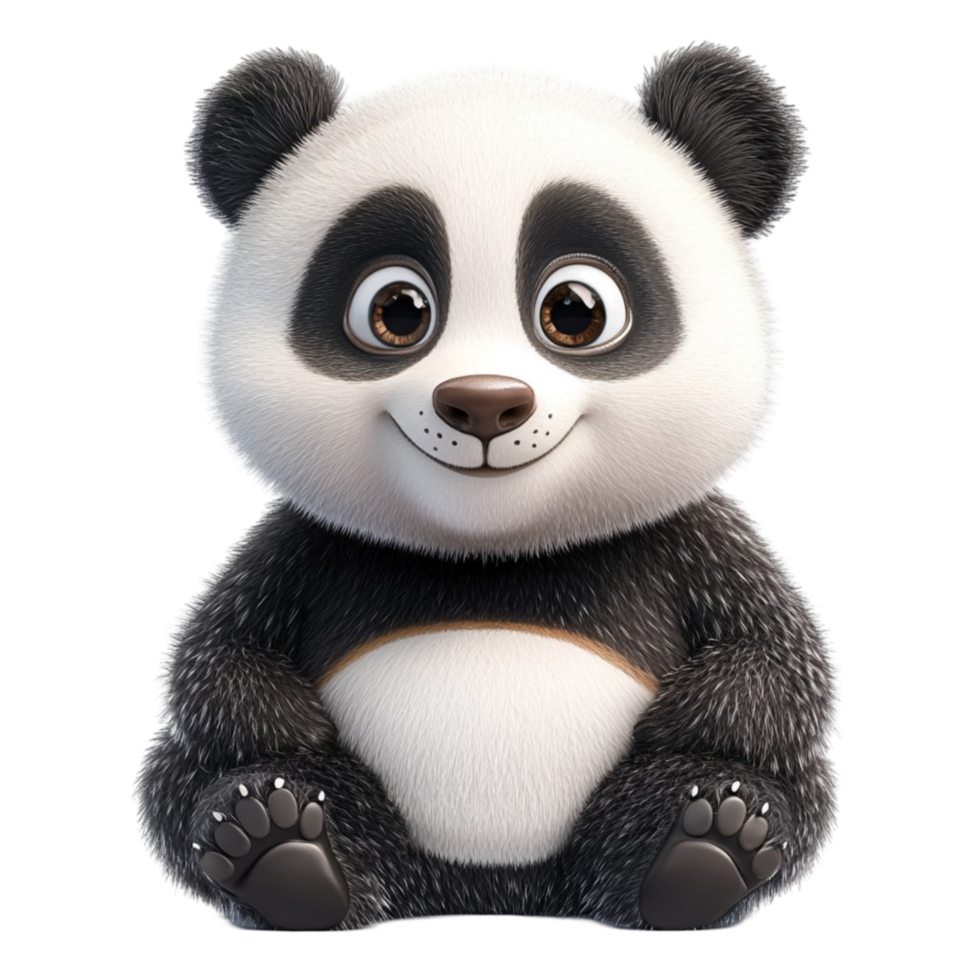 Panda Close-Up On Transparent Background png