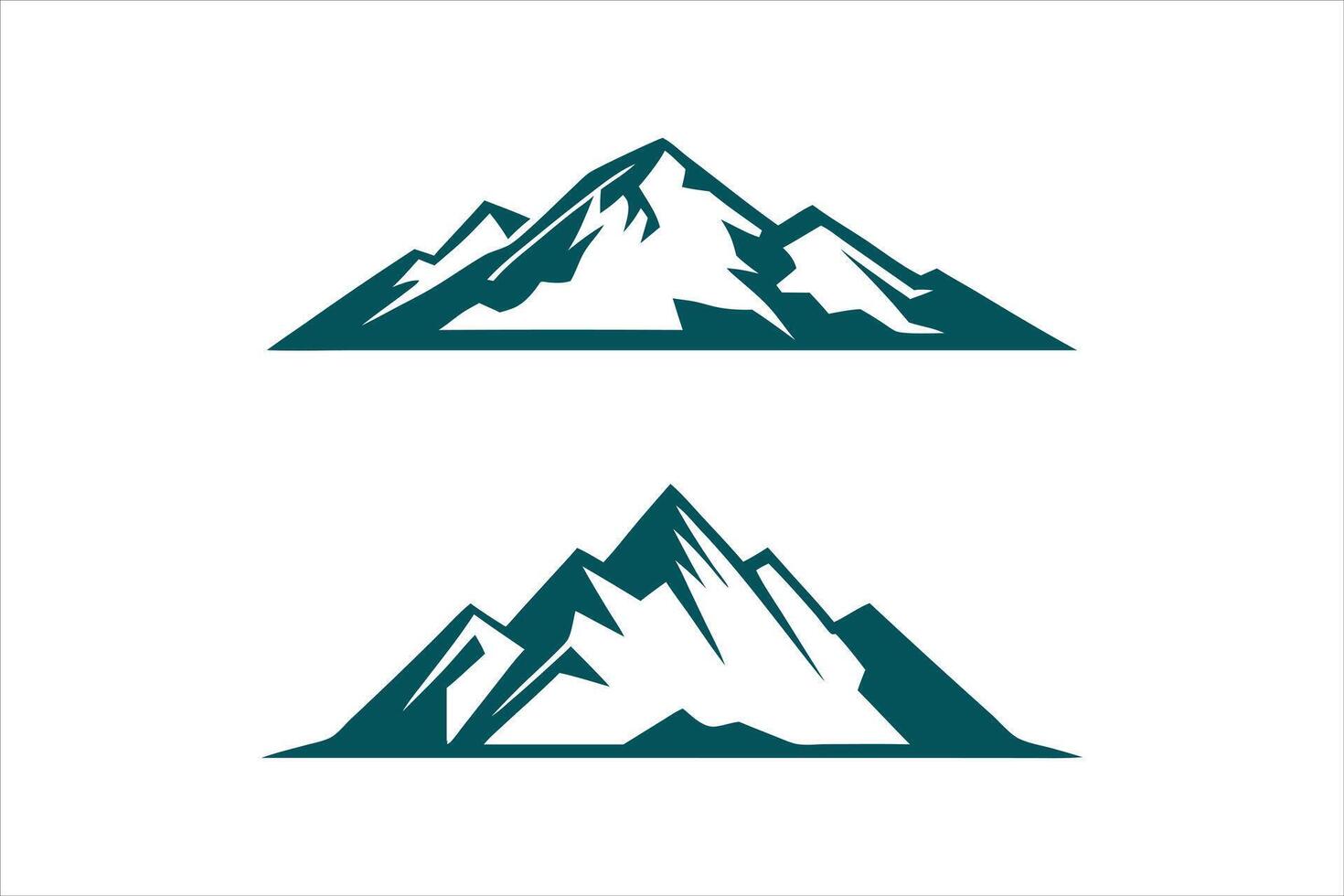 mountains rock silhouette , mountain logo icon silhouette art illustration vector