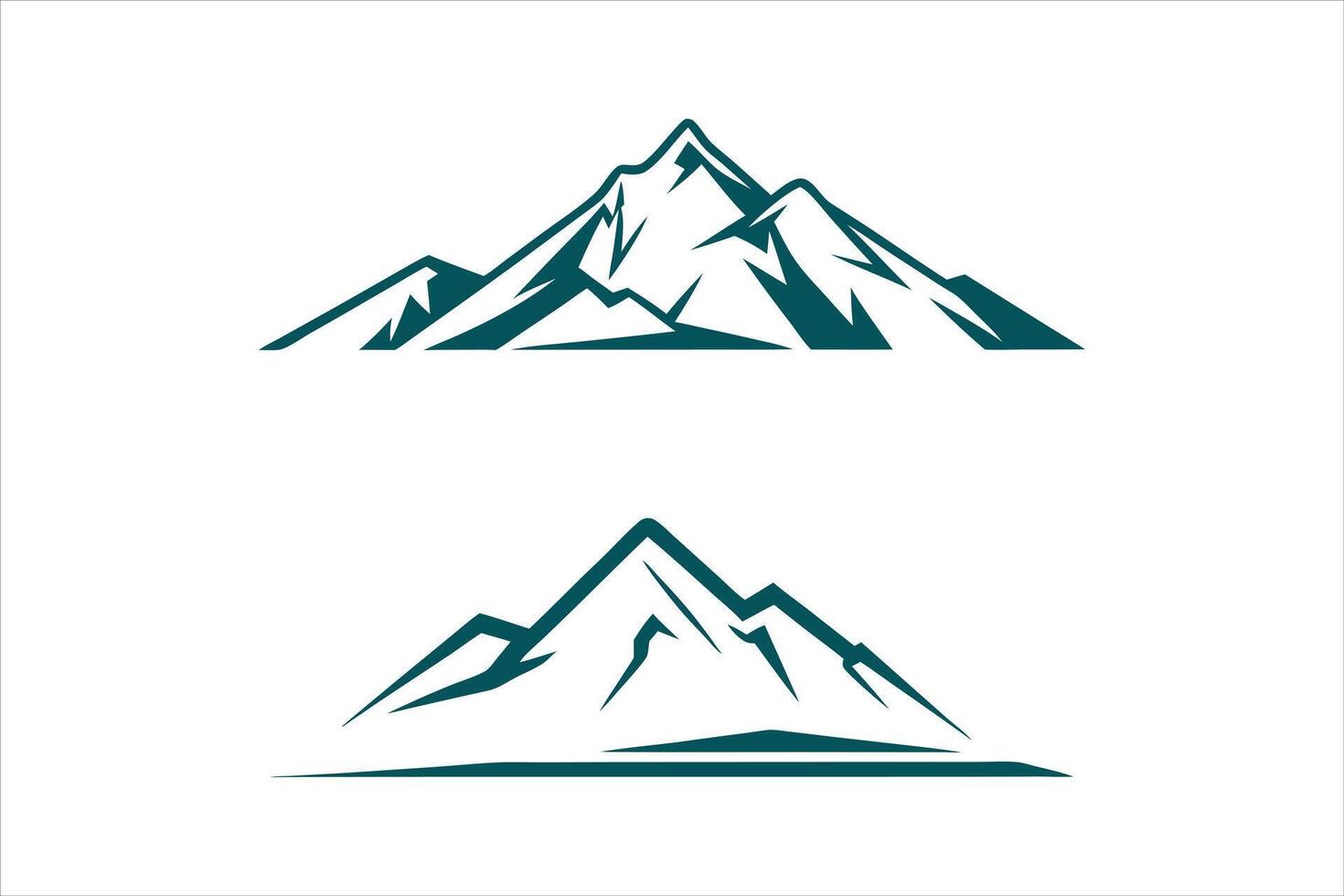 mountains , mountain logo icon silhouette art illustration vector