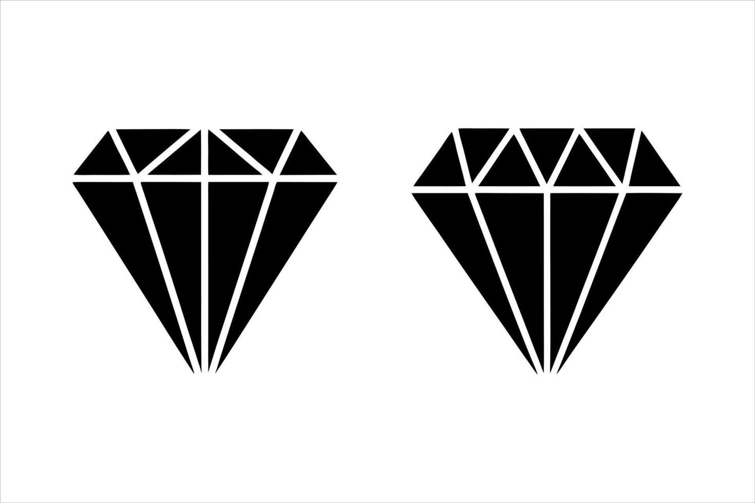 diamond icon, diamond shape art illustration vector