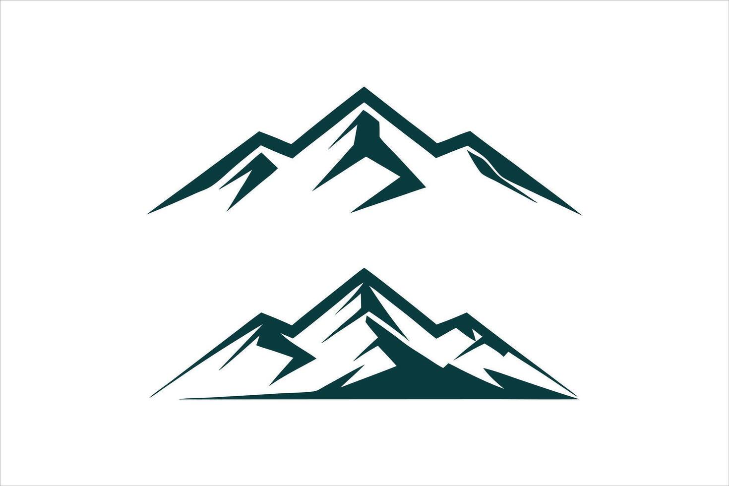 mountains icon symbol art, mountain logo icon silhouette art illustration vector