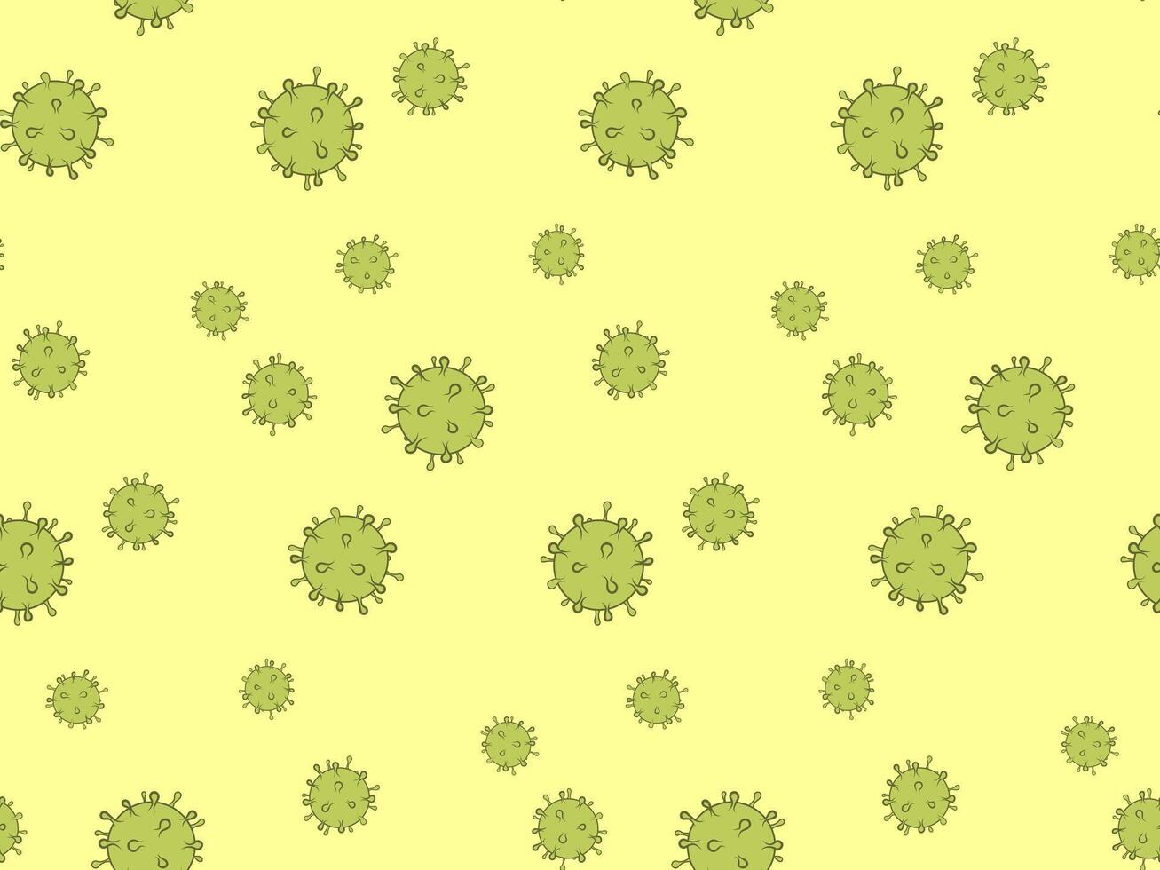 Virus seamless pattern. Healthcare and medical background concept. Bio infection illustration. vector