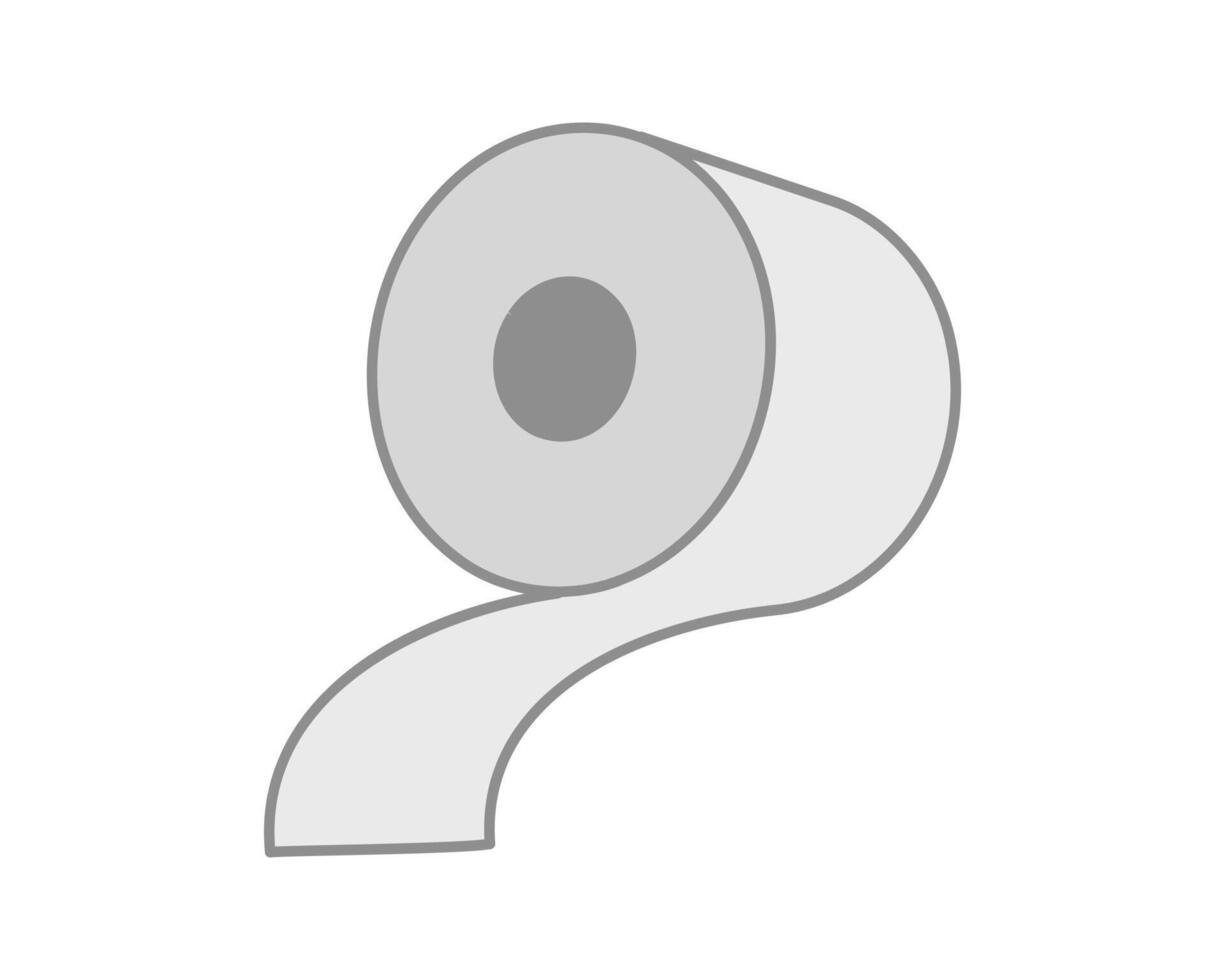 Toilet paper roll or tube icon design, template for wc. Bathroom hygiene icons, kitchen cleaning towel. Blank soft scroll product. vector