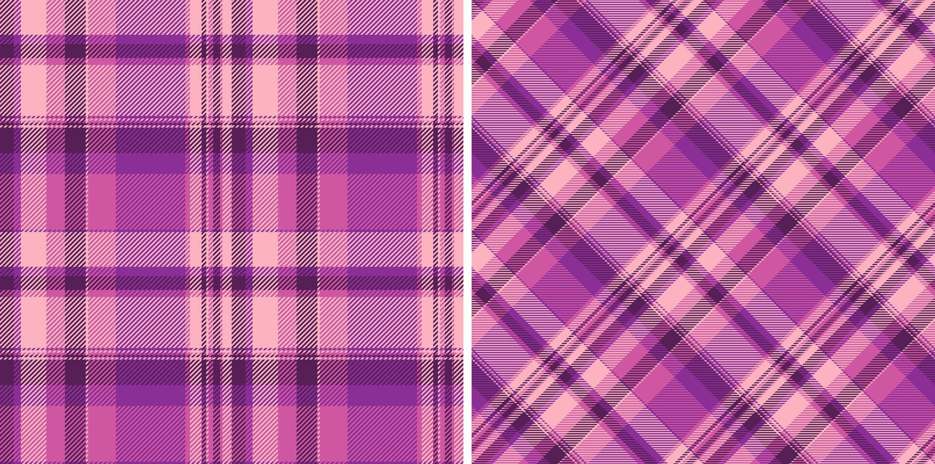 Texture seamless of background fabric check with a pattern plaid textile tartan. Set in halloween colors. Greeting card designs. vector