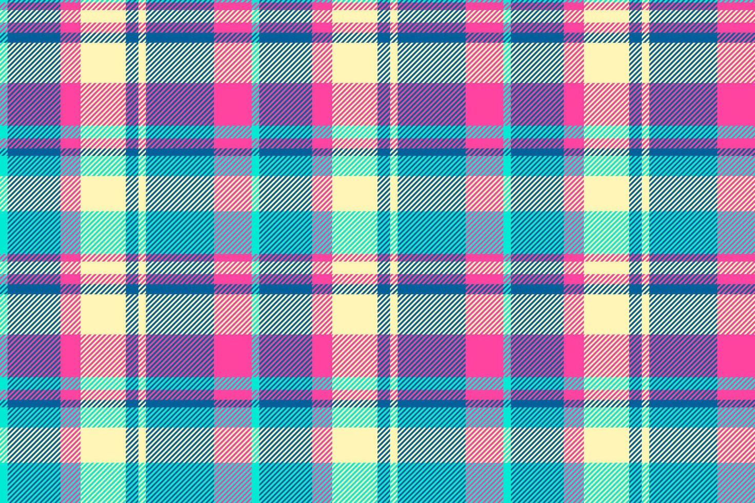 India check fabric plaid, tracery pattern seamless tartan. Harvest textile background texture in cyan and light colors. vector