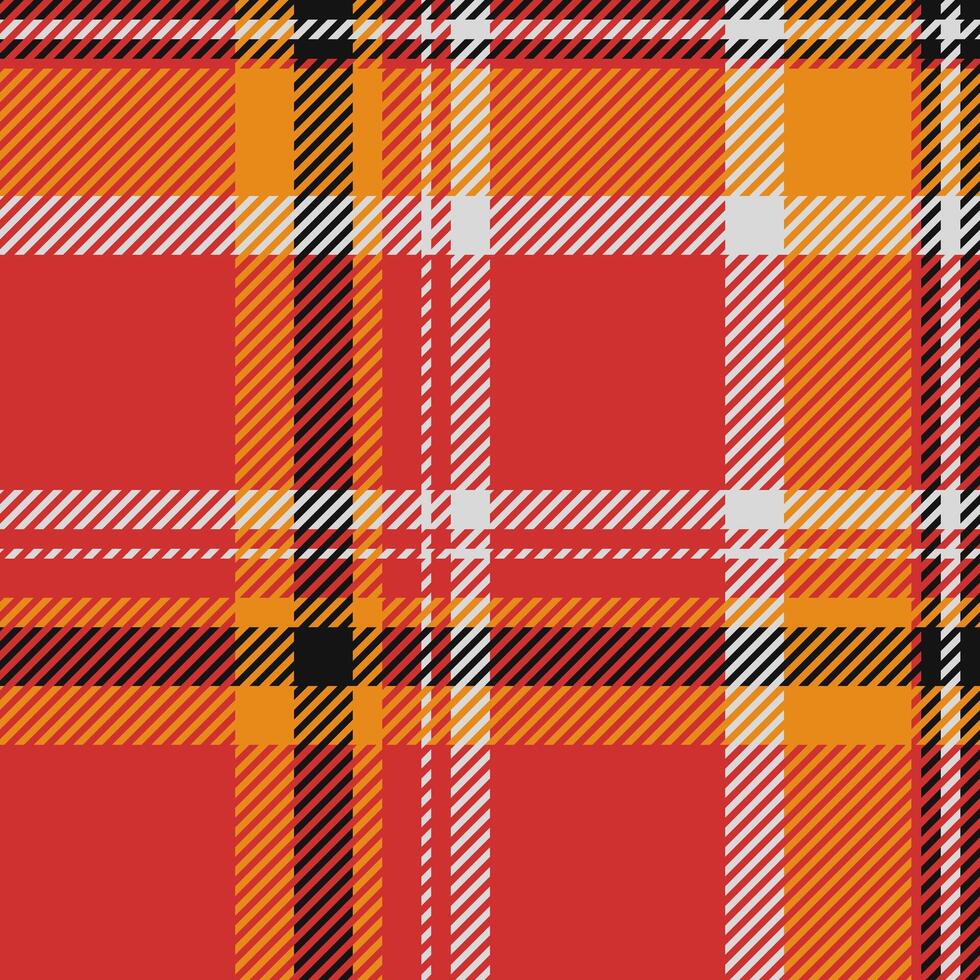 Give plaid fabric , bathroom tartan seamless pattern. Advertising texture check textile background in red and orange colors. vector