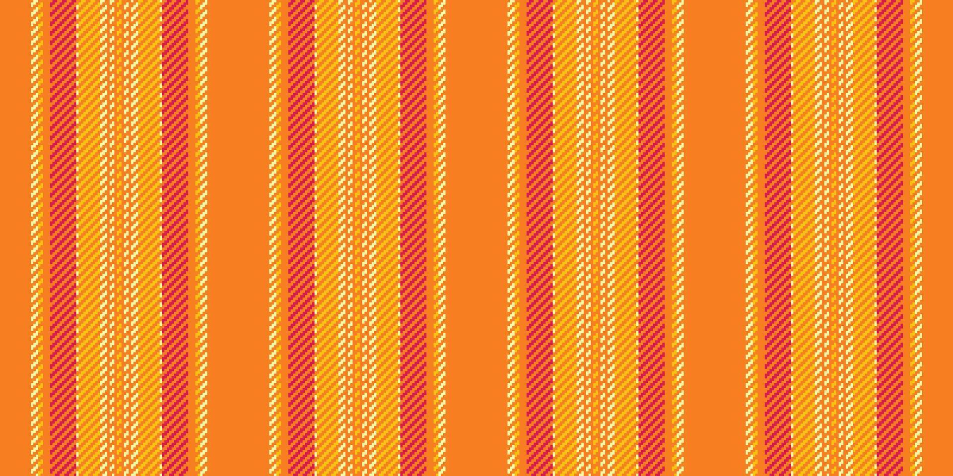 Finimalist lines texture seamless, page pattern stripe. Pulticolor textile fabric background vertical in orange and bright colors. vector