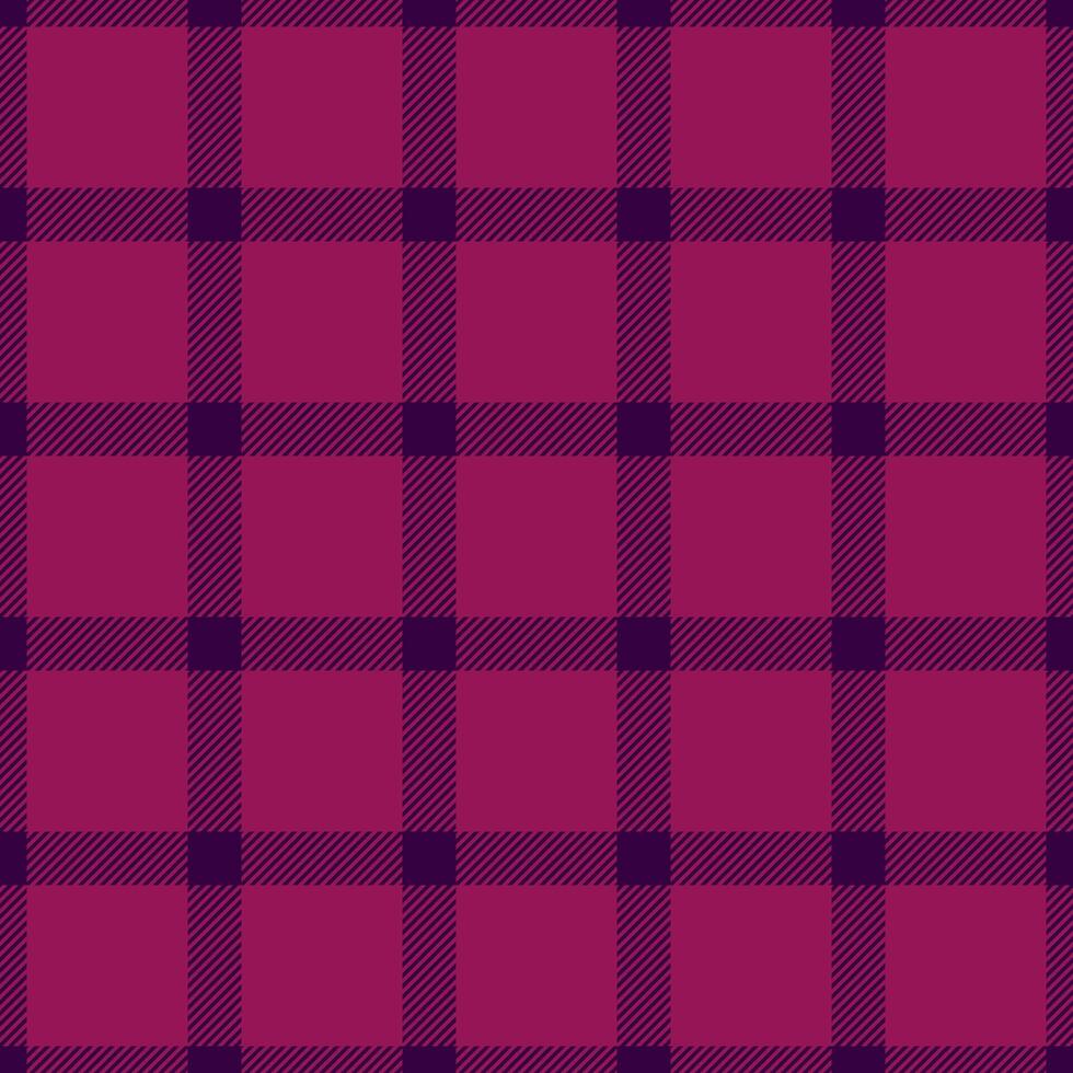 Smooth texture plaid check, hippie tartan seamless background. Diwali textile fabric pattern in dark and pink colors. vector