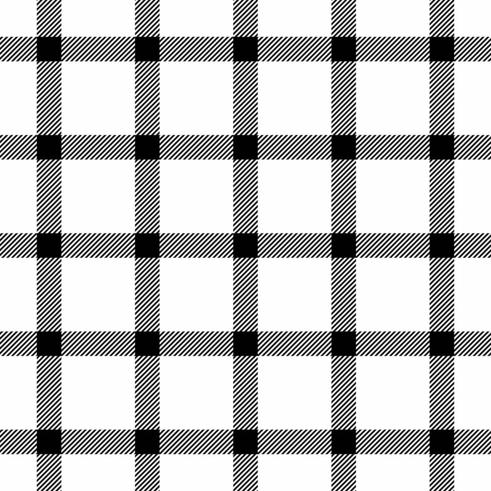 Scotland check fabric plaid, thread seamless tartan. 70s texture background textile pattern in white and black colors. vector