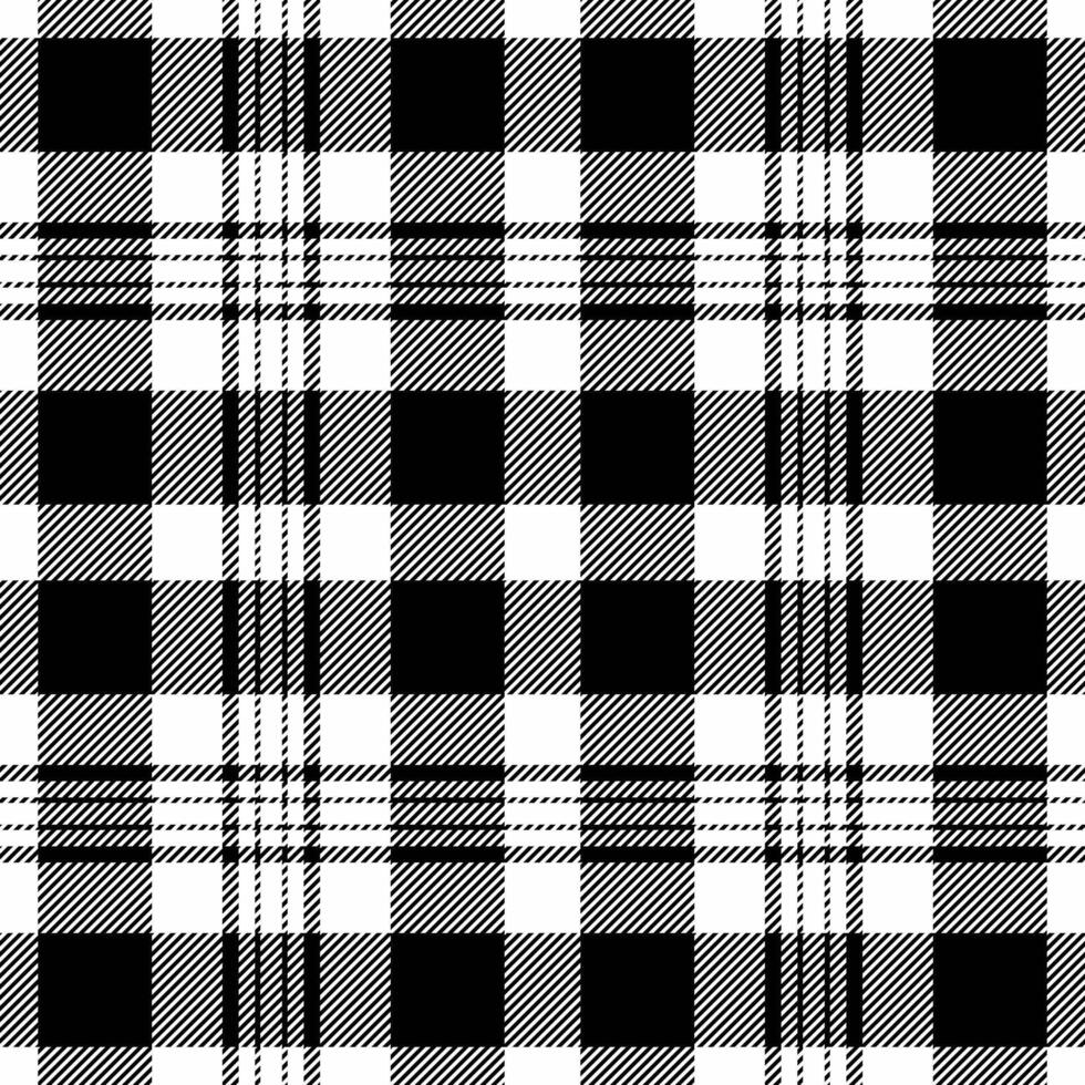 Suite background plaid fabric, furniture texture seamless. Industry textile check pattern tartan in white and black colors. vector