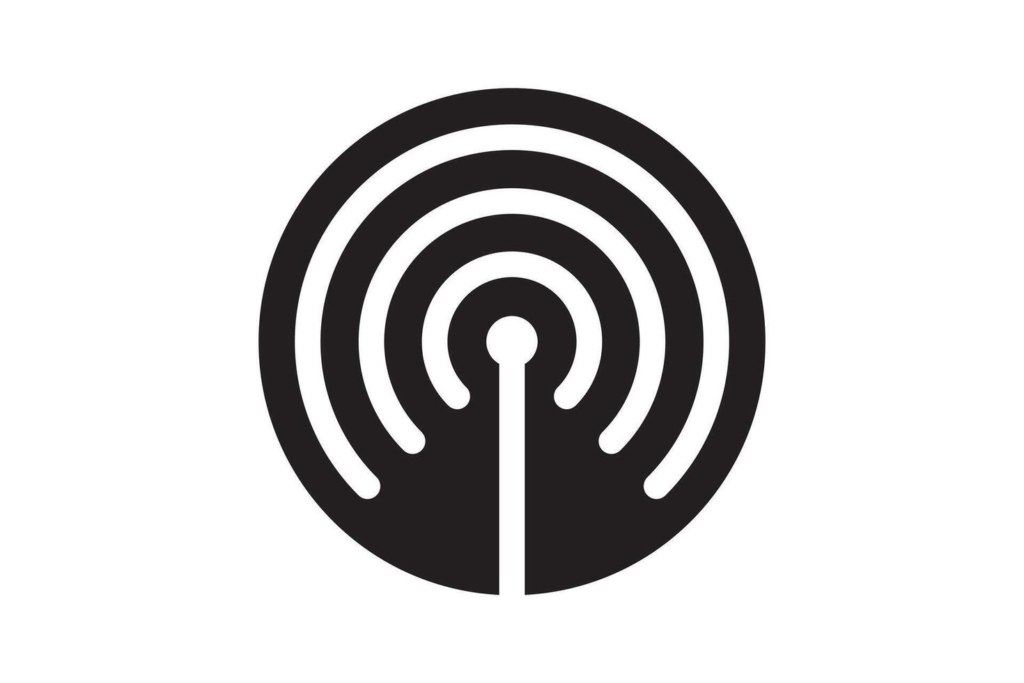 Radio tower antenna icon. Wireless station signal symbol. vector