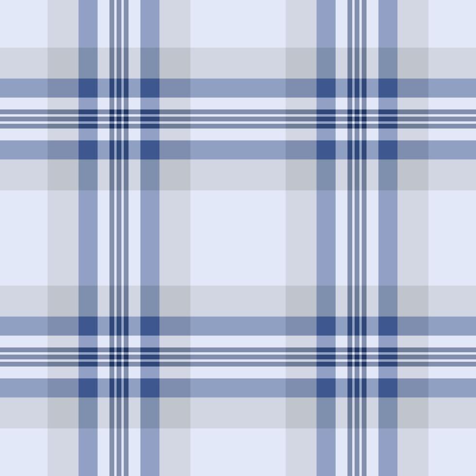 Manufacturing textile check, rural fabric tartan seamless. Genuine pattern plaid background texture in pastel and white colors. vector