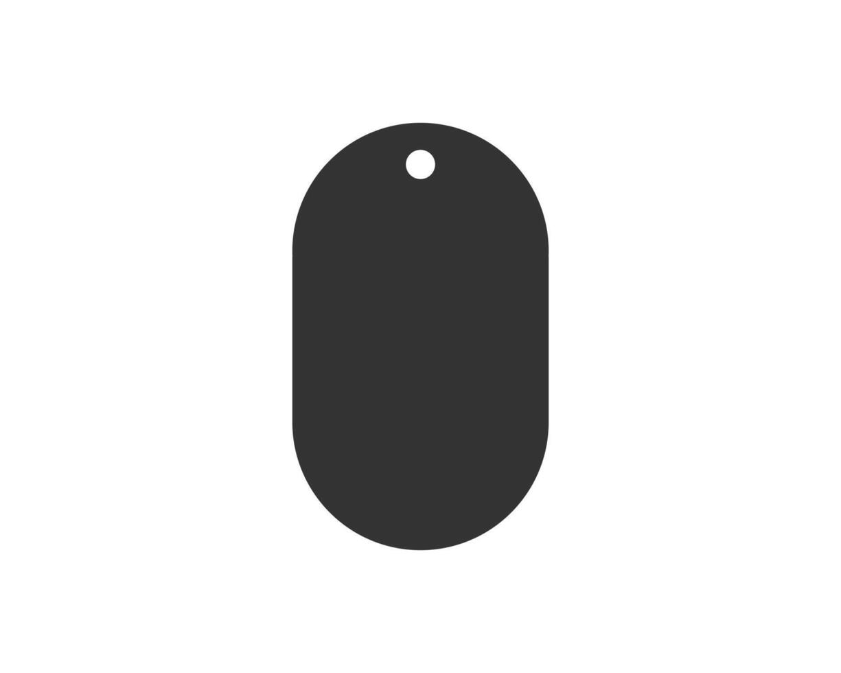 Label sale paper blank. Price illustration. Black tag silhouette vector
