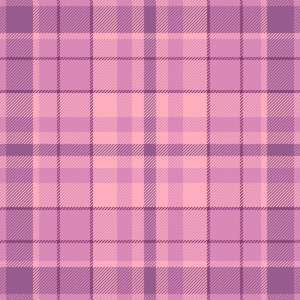 1960s texture seamless tartan, cultural check textile plaid. Pastel background pattern fabric in pink and red colors. vector