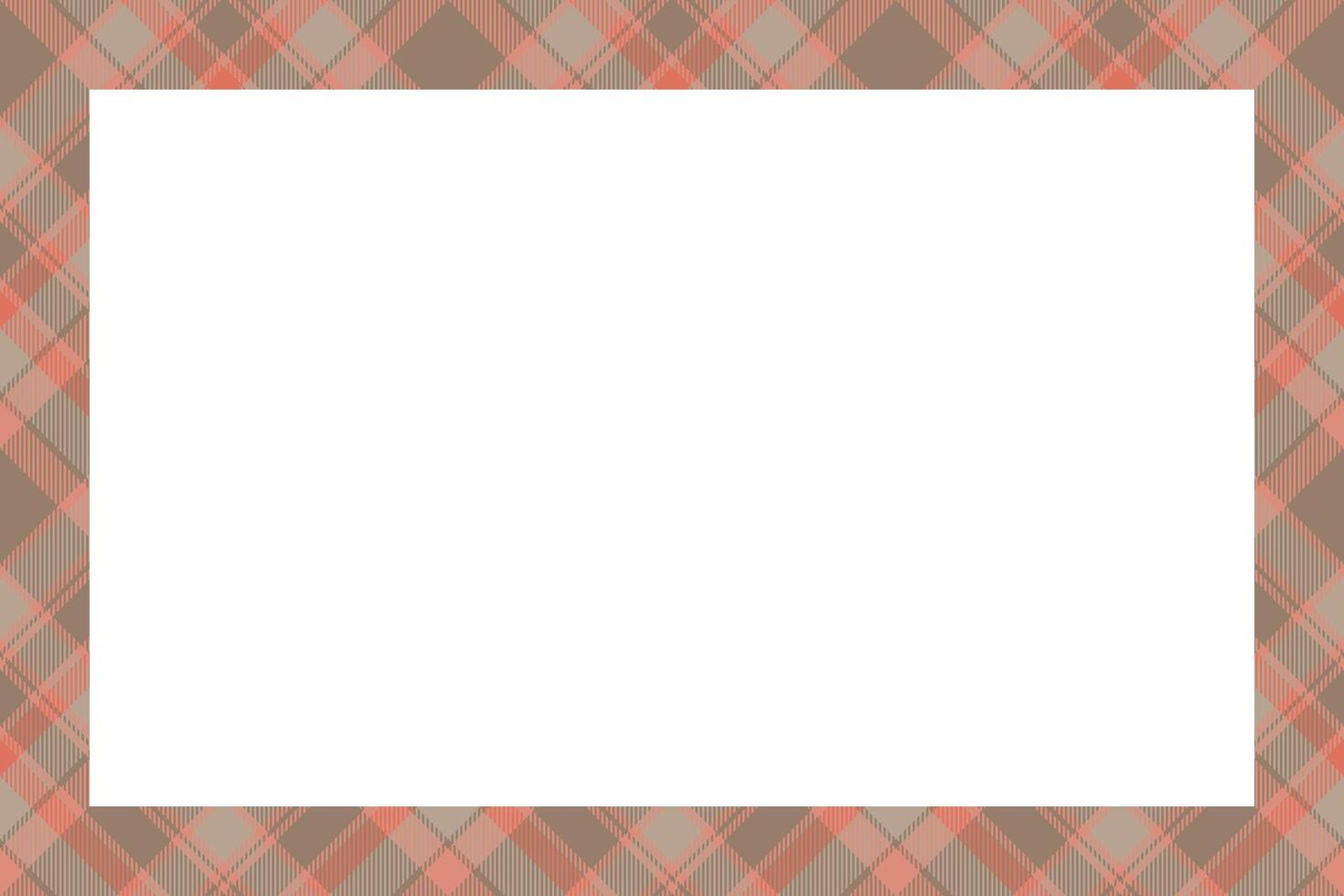 Vintage frame . Scottish border pattern retro style. Tartan plaid ornament. vector