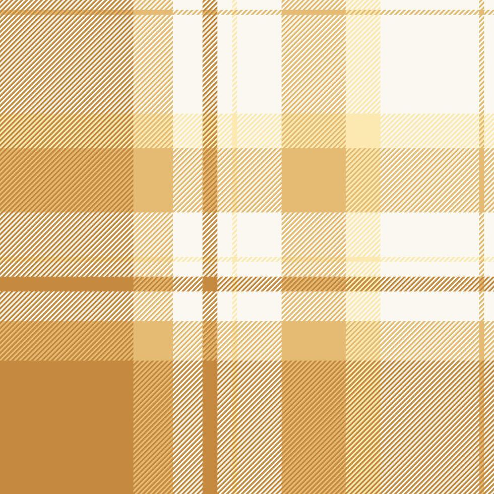 Present texture pattern, checking seamless tartan background. Domestic fabric textile plaid check in sea shell and orange colors. vector