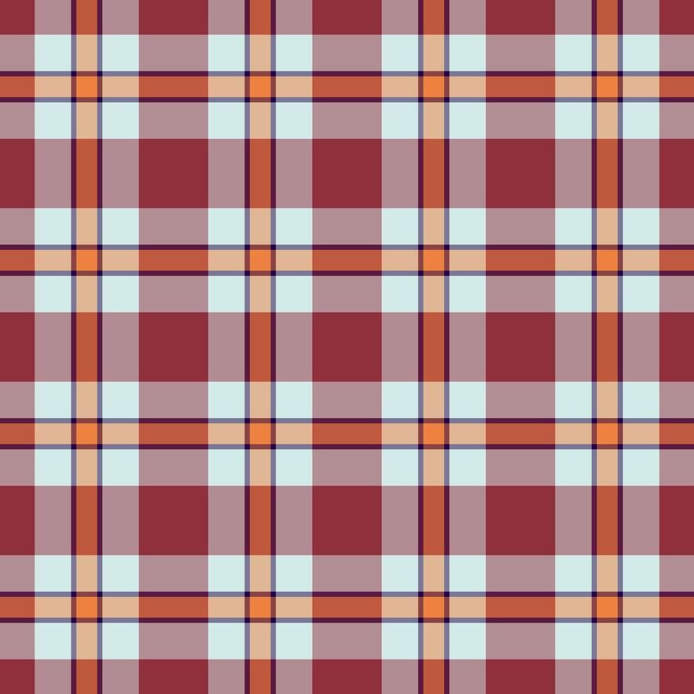 Tie background check textile, up texture seamless plaid. Fuzzy pattern tartan fabric in pastel and red colors. vector