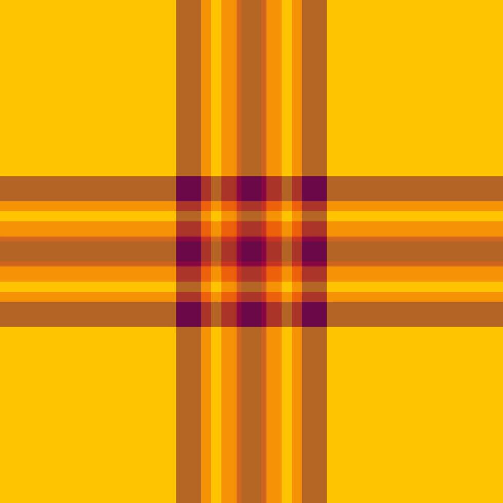 Ribbon seamless check background, length plaid texture textile. Valentine pattern tartan fabric in bright and golden poppy colors. vector