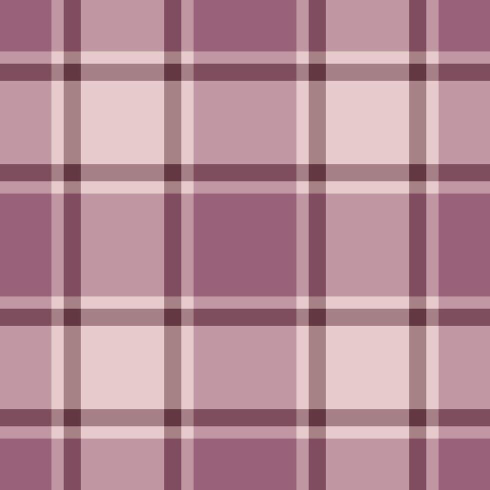Irish check textile , self seamless tartan background. Seasonal fabric plaid pattern texture in pastel and pink colors. vector