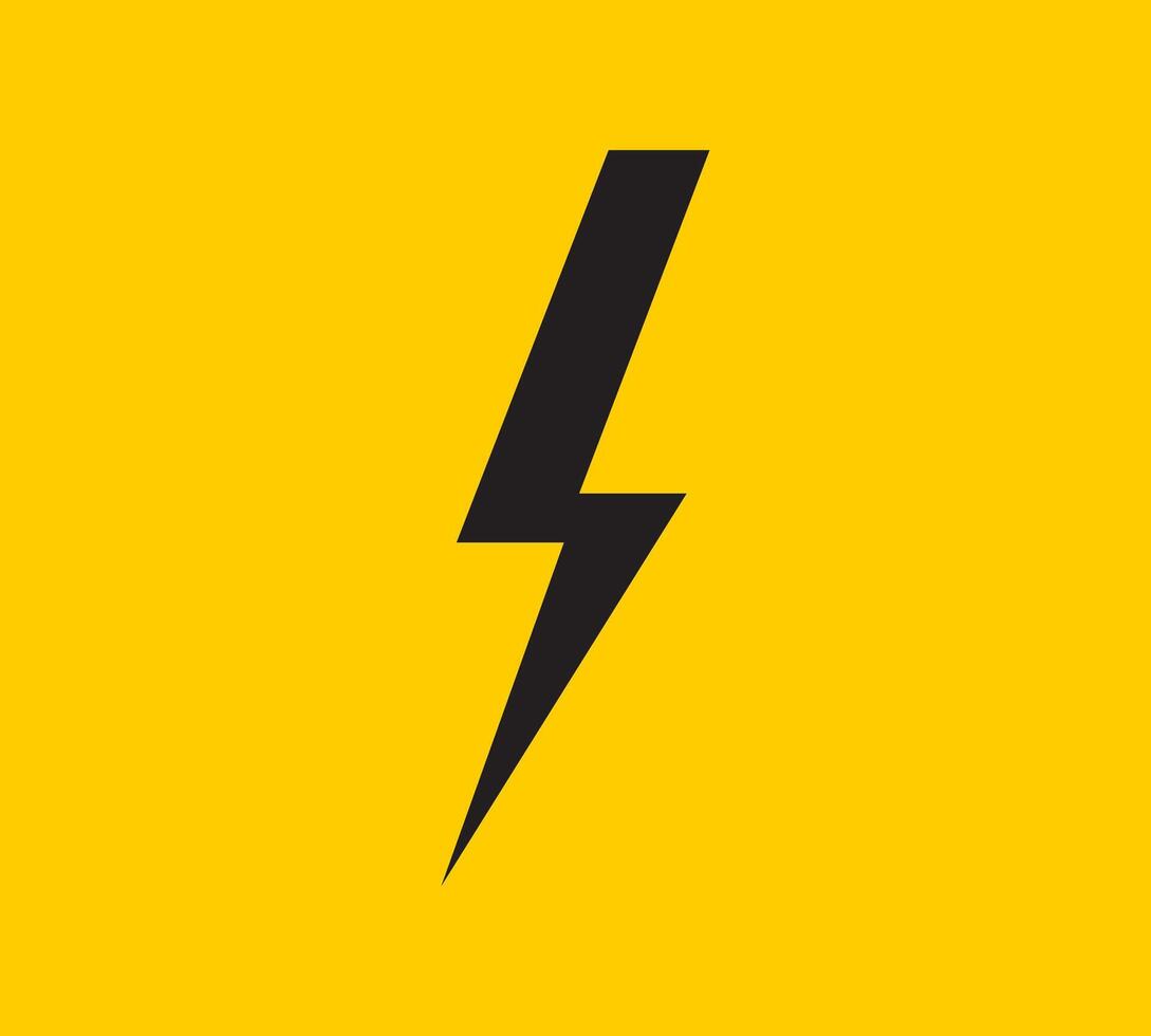 Power energy emblem. Electricity flash symbol. Charge or danger icon vector
