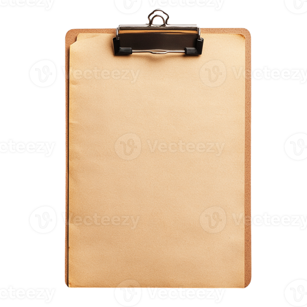A clipboard with a blank paper on it png