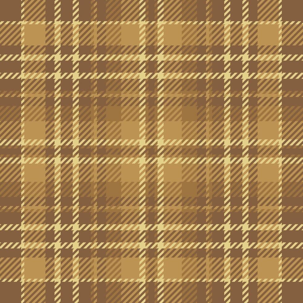 Rural textile seamless, knot fabric pattern plaid. Folklore texture background check tartan in orange and amber colors. vector