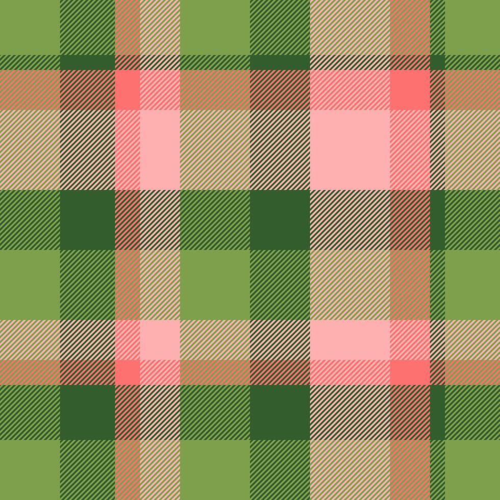 Chinese new year fabric tartan texture, skill pattern textile. Hotel background seamless plaid check in green and red colors. vector