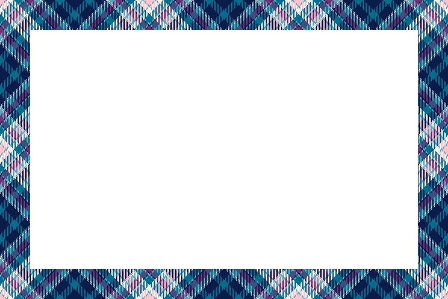 Vintage frame . Scottish border pattern retro style. Tartan plaid ornament. vector
