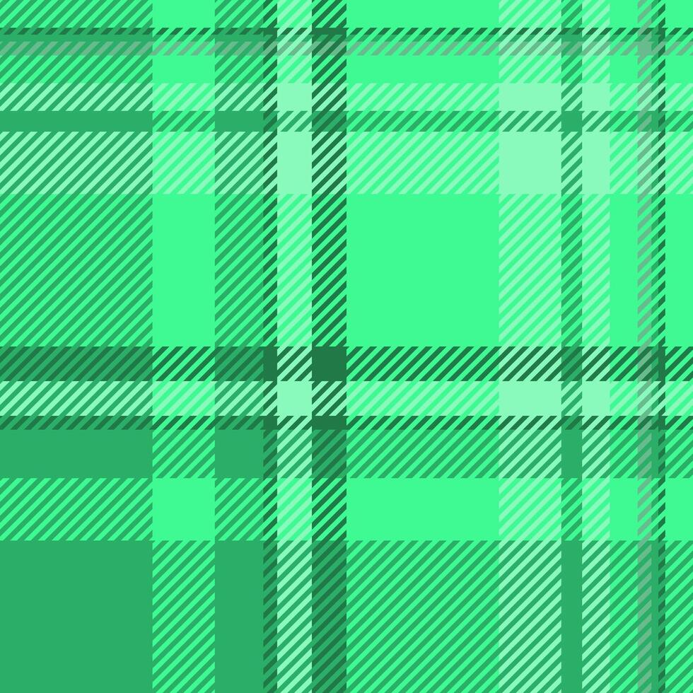 Rectangle textile tartan pattern, yard check plaid fabric. Panjabi background seamless texture in green color. vector