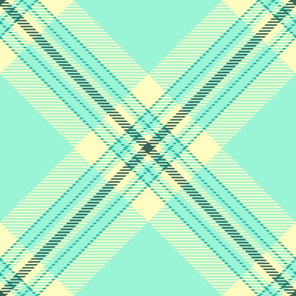 Furniture tartan pattern, madras plaid textile fabric. Art check background seamless texture in mint and light colors. vector