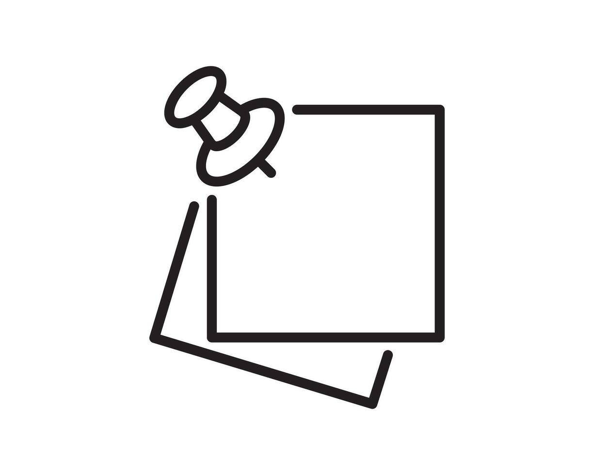 Note icon sign. Paper message or document page. vector