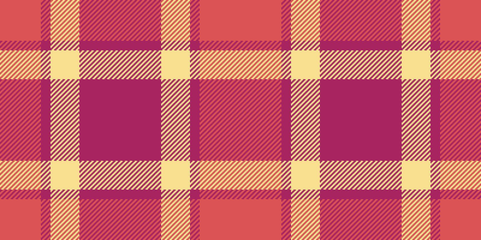 Lovely pattern plaid fabric, valentines day texture background textile. Beautiful tartan seamless check in pink and red colors. vector