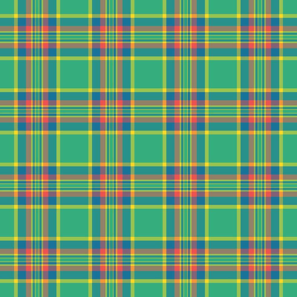 Mexican check background tartan, industry plaid texture . Stitch seamless fabric pattern textile in green and teal colors. vector