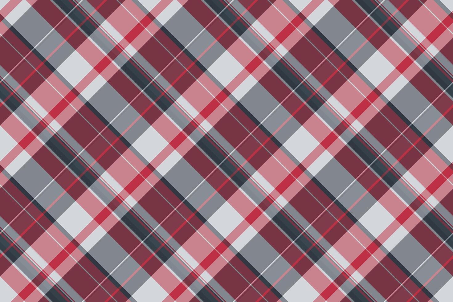 Victorian pattern fabric tartan, girly textile plaid check. Amazing seamless background texture in red and pastel colors. vector